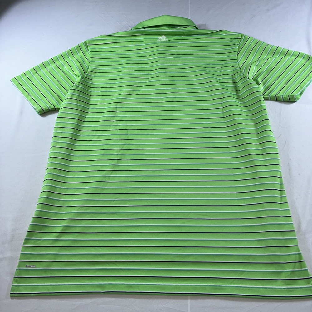 Adidas Mens US Open 2011 Congressional Golf Polo Shirt Lime Green Striped L - Picture 12 of 12